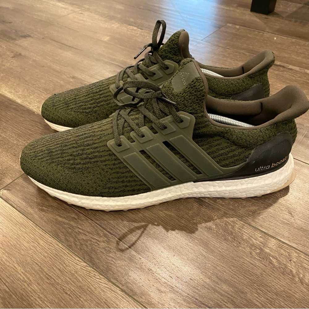 Adidas Ultra Boost Forest Green Running Shoes